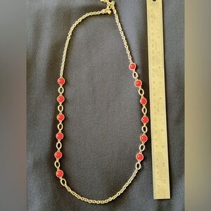 Banana Republic orange and gold necklace.